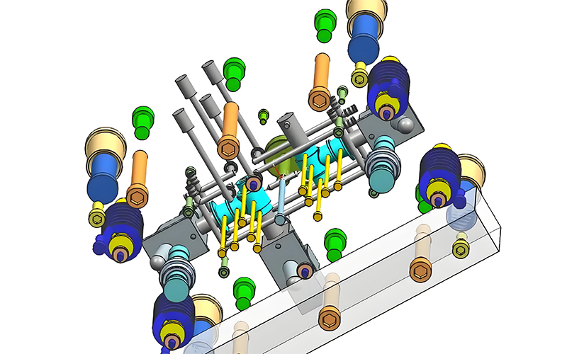 Cross-sectional diagram of a two-plate injection mold showing stationary and moving halves, cavity, core, sprue, runner system, and ejection mechanism