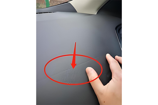 Injection molded plastic part showing sink marks on surface