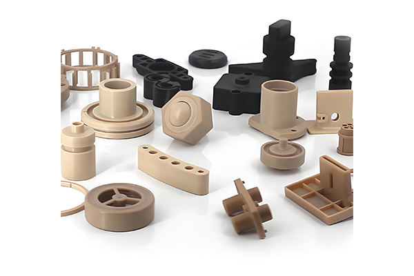 Finished plastic injection molded parts showing quality inspection